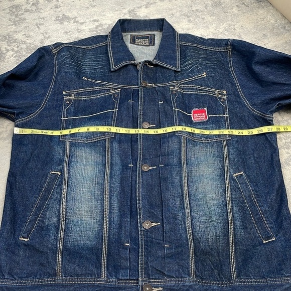 Marithe Francois Girbaud Denim Jean Trucker Jacket Distressed Cotton XXXL - Picture 9 of 11